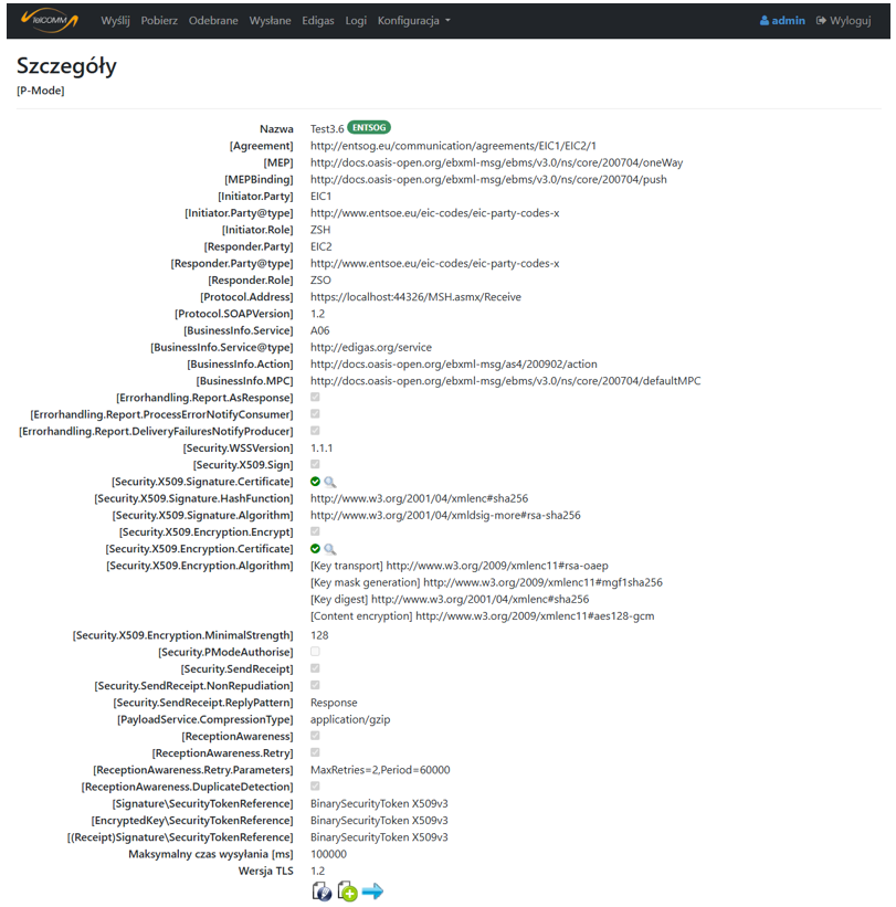Szczegóły P-Mode | AS4 | B2B| Edigas | EDIG@S